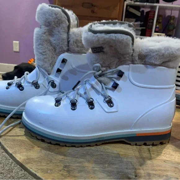 Kors Shoes Michael Kors Rain Boots Silver Michael Kors Faux Fur
